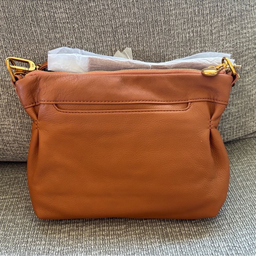 *Brand New* HOBO Bags Kori Luxury Crossbody in Pebbled Leather Warm Honey